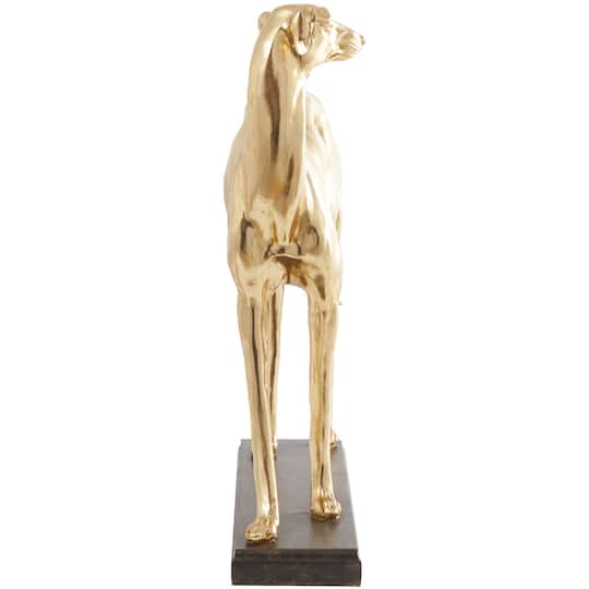 25" Gold Greyhound Dog Sculpture